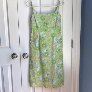 Lilly Pulitzer lime green dress. Ex cond. size 6